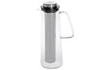 Glaskaraffe 1 Liter mit Edelstahl-Filter