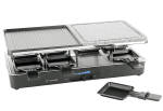 GROSSAG GRO RC14 Raclette+Grill für 8 Personen, Schwarz, 50,8 x 26,8 x 18,2 cm, 1400 Watt