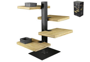 Gusta Etagere 19,5 x 14,5 x 36 cm schwarz/ braun