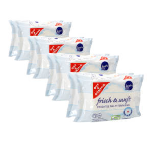 Gut & Günstig feuchtes Toilettenpapier Sensitiv 8 x 70 Stück
