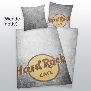 Hard Rock Cafe Bettwäsche 135x200cm grau, Renforc