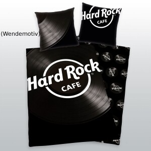 Hard Rock Cafe Bettwäsche "Schallplatte" 155x220cm, Renforc