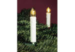 HELLUM Christbaum-Lichterkette 20 Riffel-Kerzen weiß