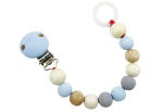 Hess Schnullerkette 4 x 21 cm nature blau