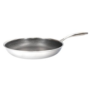 HENSSLERS | Edelstahlpfanne | 28 cm | Edelstahl | Silberfarben