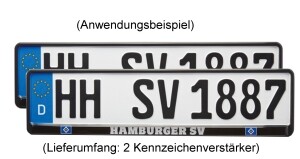 HSV Kennzeichenhalter "exklusiv", 520x110mm, 2er