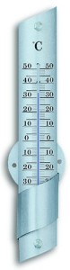 Innen-Außen-Thermometer Aluminium, 25cm