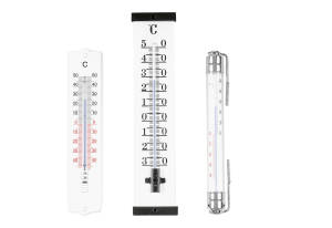 Innen-Außen-Thermometer, schwarz/Aluminium, wetterfest