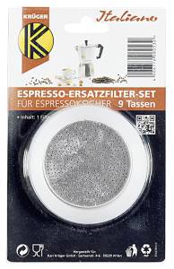 Krüger 1 Filter und 3 Ringe Espressokocher