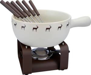 kela Käsefondue-Set Henrik 9tlg. Länge: ca. 32cm. Höhe: ca. 24cm. Durchmesser: 22cm.