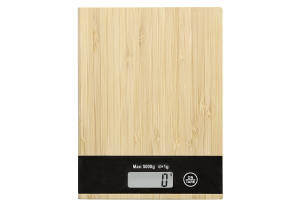 Kesper Küchenwaage Bambus 20,8 x 15,8 x 2,3 cm braun/ schwarz
