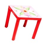 Kindertisch mit Aufdruck rot