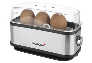 Korona 25304 Eierkocher | 1 bis 3 Eier | Edelstahl | 210 Watt