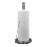 VonBueren Küchenrollenhalter stehend | Edelstahl | Küchenpapierhalter in Farbe Silber | Rollenhalter für Küche Aufbewahrung & Organisation | Halter für Küchenrolle