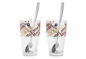 LEONARDO Latte Macchiato Set, ca. 370 ml, 4er Set, "Caf Latte Solo"