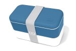monbento Lunchbox 18,5 x 9,4 x 10 cm blau/ weiß