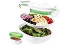 OXO Salatbox "Good Grips To-Go" 21,3 x 21 x 8,3 cm wweiß/ grün