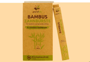 Pandoo Bambus Zahnbürste 4er Pack | Silikon