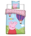 Peppa Pig Bettwäsche "Heißluftballon" 100 x 135 cm