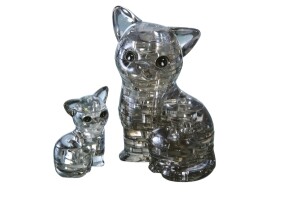Puzzle 3D Crystal Katzenpaar 49 Teile