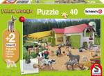 Puzzle Schleich Tag auf dem Bauernhof, 40 Teile