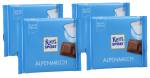 RITTER SPORT Alpenmilch-Schokolade 30%, 4er Set (4 x 100g Tafeln)