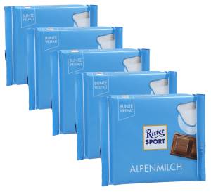 Ritter Sport Alpenmilch (5 x 100g Tafel)
