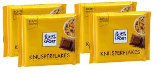 Ritter Sport Knusperflakes (4 x 100g Tafel)
