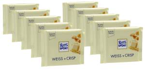 Ritter Sport Weiss + Crisp (10 x 100g Tafel)