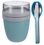 Mepal Ellipse Set Lunch Pot Nordic Green und Besteckset aqua