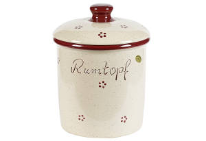 Rumtopf 5 Liter Rubin Dekor