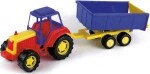 Sand Traktor mit Anhänger
