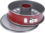 Kaiser Springform Classic Plus mit Rohrboden 28 x 7,5 cm rot/ grau