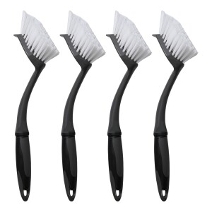 VonBueren 4 x Spülbürste schwarz | 29 x 5,5 cm je Geschirrbürste | Küchenbürste/Bürsten für die Küche und zur Reinigung | Spülbürsten | Bürste mit ergonomischem Griff | Reinigungsbürste