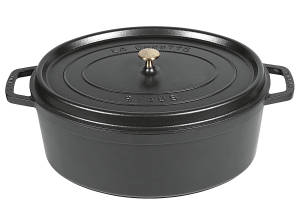 STAUB Bräter Cocotte "new classic" 12 Liter schwarz