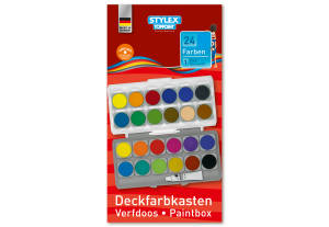 Stylex Schuldeckfarbkasten, 24 Farben