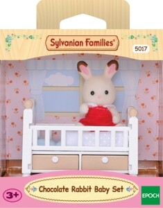 Sylvanian Families Schokoladenhasen Baby mit Babybett