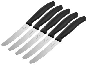 VICTORINOX Tomatenmesser Classic schwarz, 5er Set (5 x )