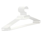 VonBueren 10 x Kleiderbügel weiß Kunststoff | Made in EU | ca. 40,5 x 21 cm | stabil, leicht und platzsparend aus Plastik | Hangers Clothes