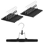 VonBueren Hosenbügel Klemmbügel | 16 Stück | Metall, Polyvinylchlorid (PVC)
