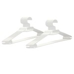 VonBueren 40x Kleiderbügel weiß Plastik | mit Drehhaken | platzsparend | 100% Recyclingkunststoff | hergestellt in der EU | ca. 40,5 x 21 cm