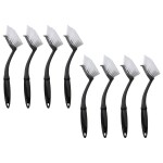 VonBueren 8 x Spülbürste schwarz | 29 x 5,5 cm je Geschirrbürste | Küchenbürste/Bürsten für die Küche und zur Reinigung | Spulbürsten | Bürste mit ergonomischem Griff |