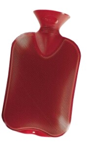 Fashy Wärmflasche Doppellamelle 2 Liter rot