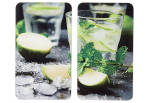 Glasabdeckplatten, 2er Set, ca. 30 x 52 cm, WENKO, "Mojito"