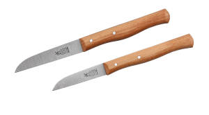 Windmühlen Messerset Buche mit Küchenmesser 85 mm und Küchenmesser 65 mm